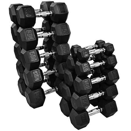 Gronk Fitness Rubber Hex Dumbbell Set Gronk Fitness Products Dumbbells 5-50_Set_720x_45f471f4-04f9-47bc-a934-62cf913e7306