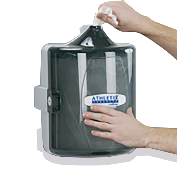 Athletix Wipes Wall mountable Center Pull Dispenser (Dispenser Only)
