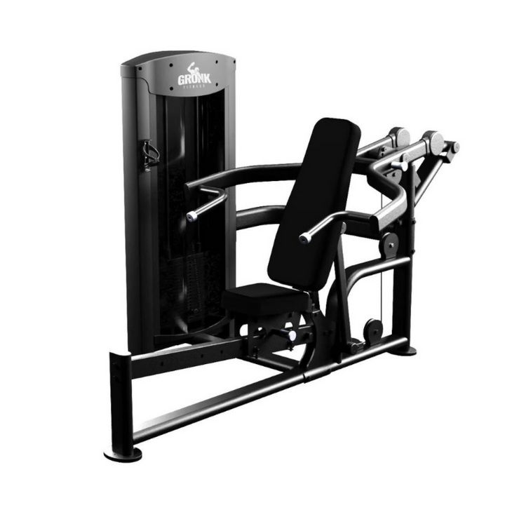 GRONK DUAL INCLINE CHEST & SHOULDER PRESS SELECTORIZED 95KG (220LBS) - Final Stock Gronk Fitness Products Selectorized, single stack, assembly required ELEMENTFITNESS-COBALTDUALINCLINECHEST_SHOULDERPRESS_4_720x_6da3cd2d-8005-4112-b664-53a96f4da6a7