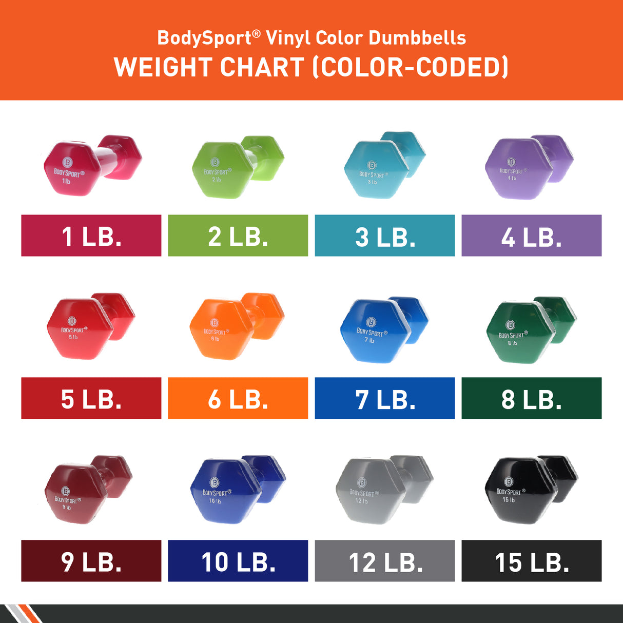 Elivate Body Sport Vinyl Dumbbells Elivate Variant(s) - LBWeight W-BDSVDB-1_fd43dcf2-6bae-4087-a926-6871fc5c4316