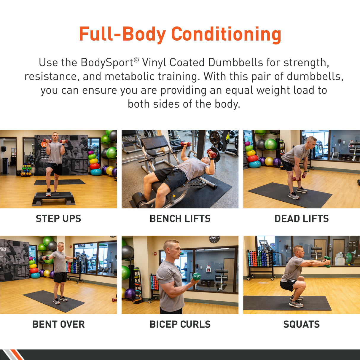 Elivate Body Sport Vinyl Dumbbells Elivate Variant(s) - LBWeight W-BDSVDB-3_ada3cd30-bc1d-43bf-a2c6-d50329db76e8