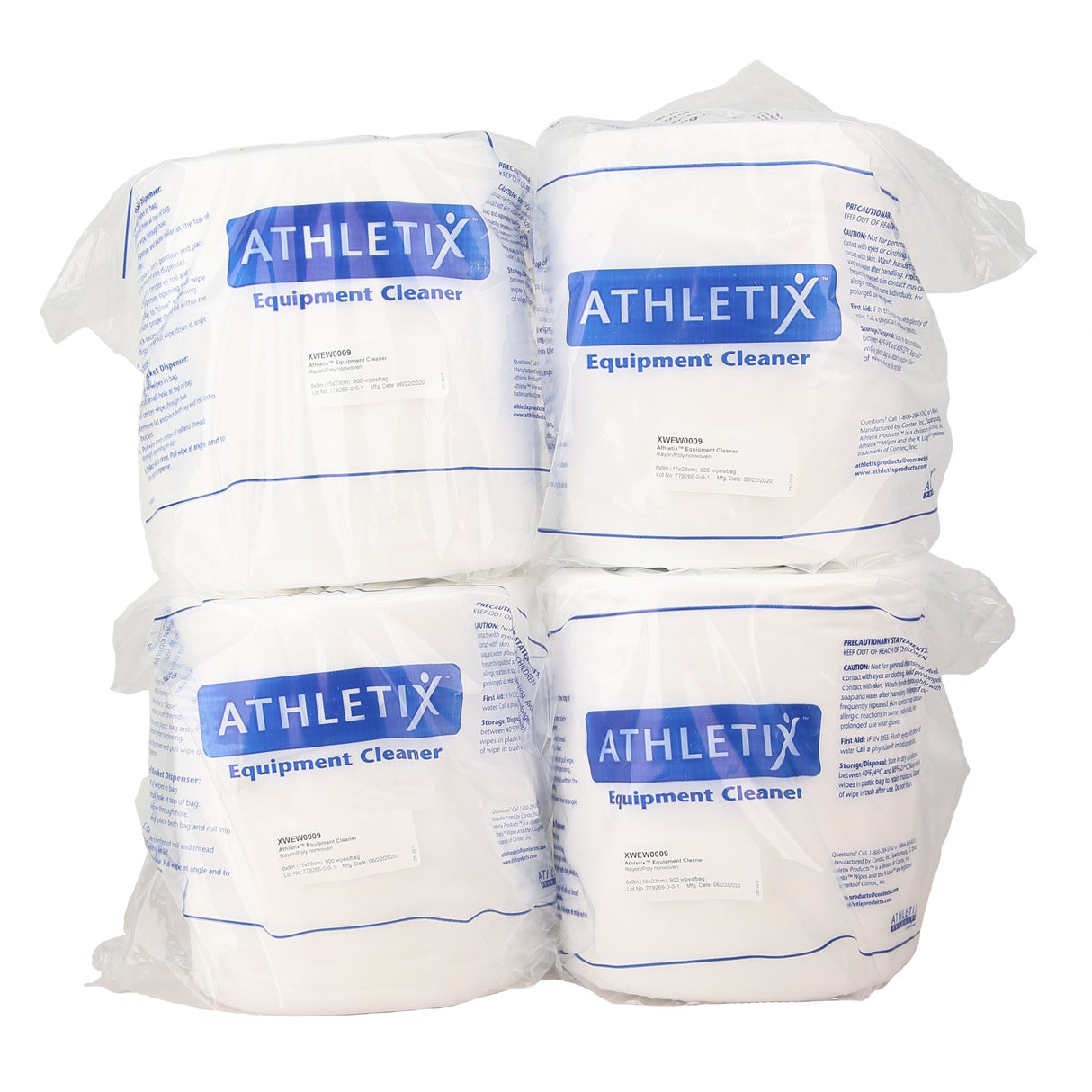 Athletix Wipes Refill, Case - 900 Wipes Per Roll, 4 Rolls Per Case T3 Athletix Miscellaneous, specialized equipment mats, ice shaker, wipes, lube-n-walk, chalk athletix_equipment-cleaner-wipes-refill_main