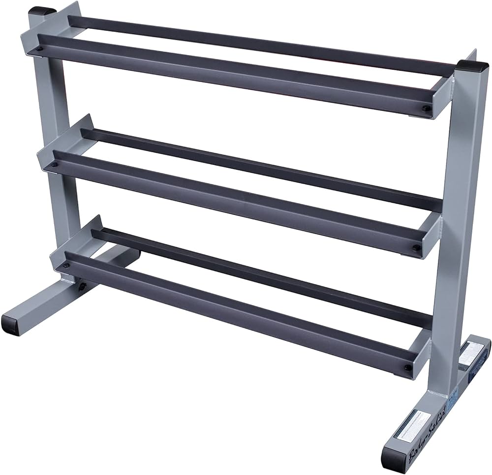 Body Solid GDR363 3-Tier Dumbbell Rack - Final Stock Body Solid Dumbell racks, power block stand, plate and bar storage, kettlebell racks, ball racks fe09ae10-2a9c-ee11-8425-0aa4e80801fd_GDR363_.