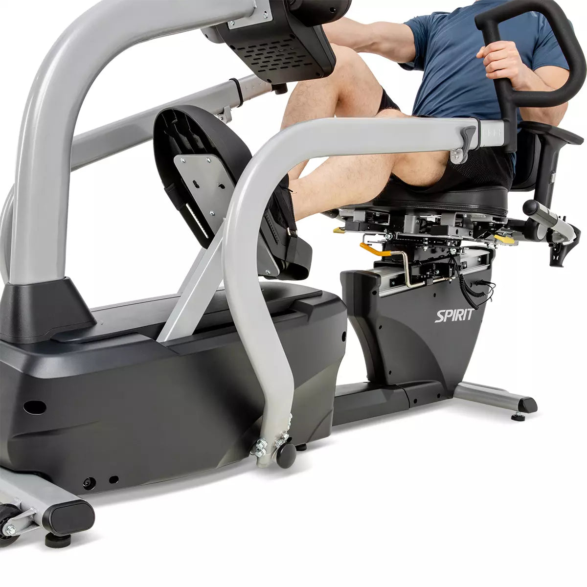 Spirit Fitness CRS800S Recumbent Stepper w/ Swivel Seat - Final Stock Spirit Steppers, recumbent steppers, Heavy , commercial l-f_3-4_bottom__jpg_37051846-dec2-4f7b-8d84-a0b1ec2cff0e