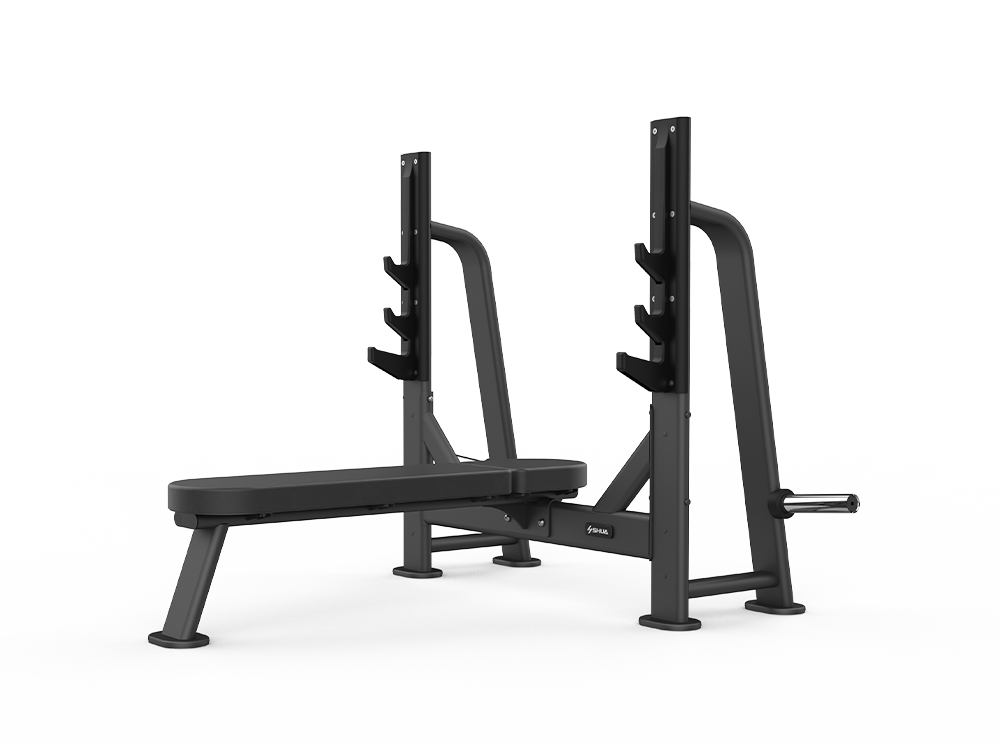 Shua G6371 Olympic Flat Bench exercise bench, studio render 2 of 2