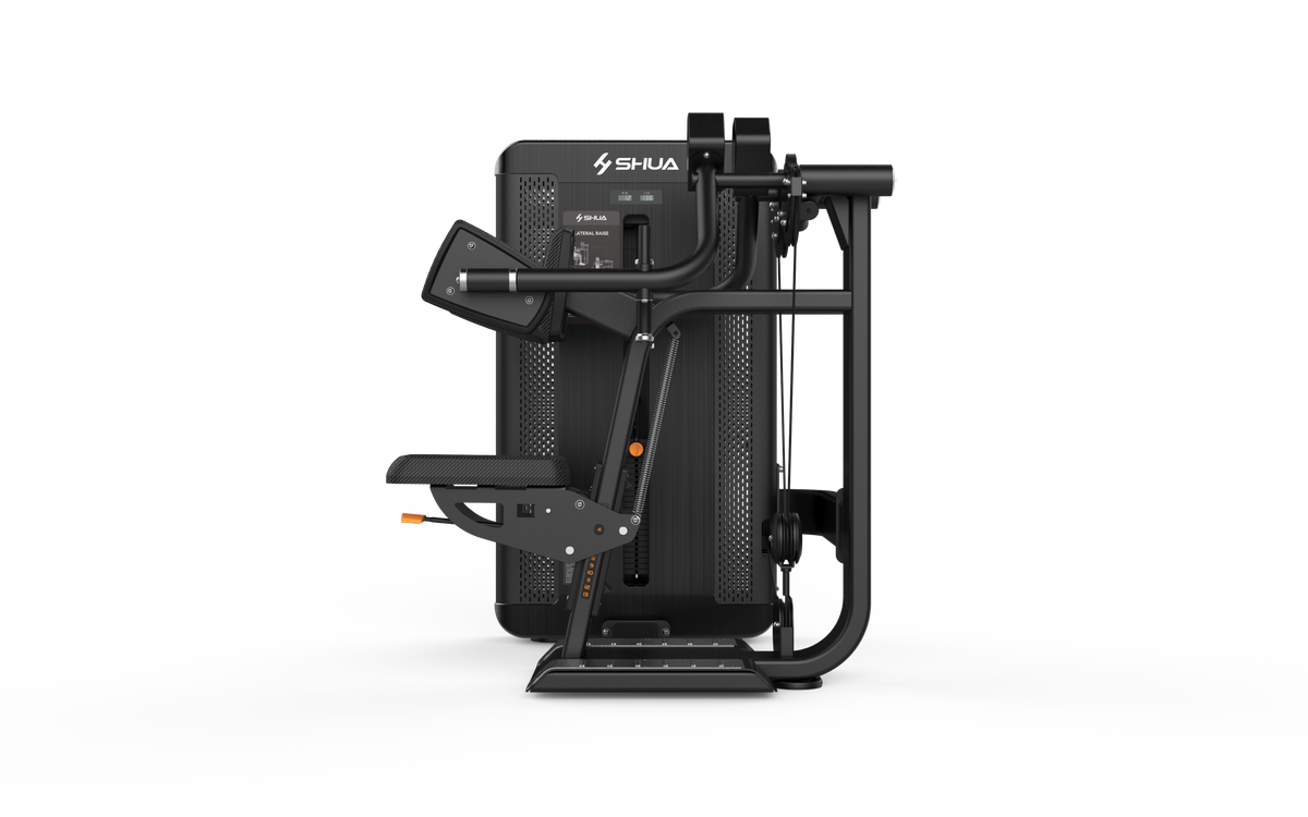 Shua G8821 Lateral Raise selectorized machine, studio render 4 of 4