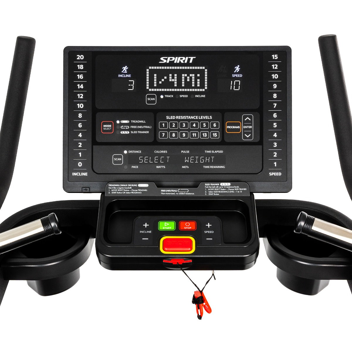 CTSBS900 Slat Belt Sled Treadmill Spirit Treadmill, Advanced Commercial over 350lbs spirit-ctsbs900-20260119-14103