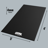 Gronk Fitness 4mm PVC Equipment Mat 4ft x 3ft