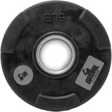Gronk 5 lb rubber multi-grip Olympic plate, front view