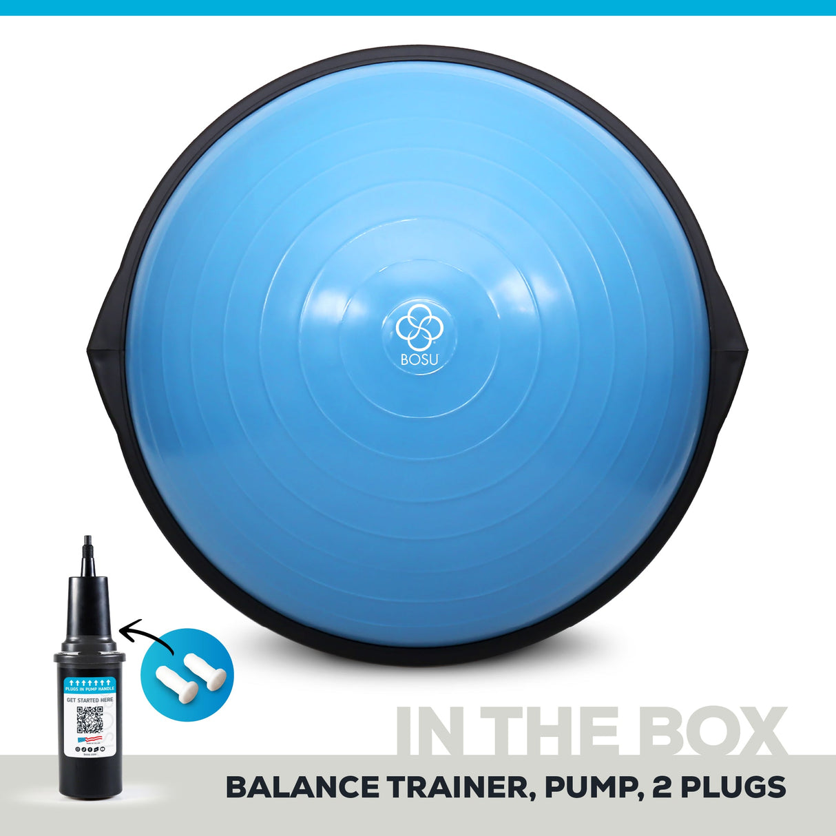 Bosu Home Balance Trainer, Blue XP 65cm Bosu Balance and stability; bosu, swiss, plyo-box 72-10850-2BBBOSUHOMEBalanceTrainerIG_05-2000x2000
