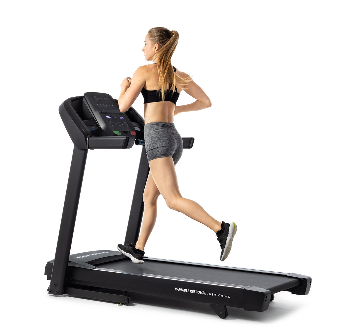 Horizon T101 Treadmill in use by a runner