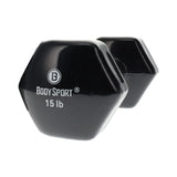 Elivate Body Sport Vinyl Dumbbells Elivate Variant(s) - LBWeight BDSVDB15_c4b0b69f-9ff4-425c-978c-812fe99bfa5d