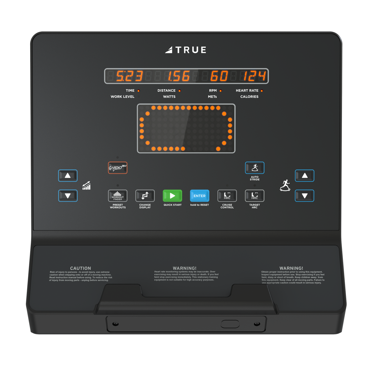 True Emerge LED Console - Bike TRUE Variant(s) - Console C4RLAE-LED-Adjustable-Stride-Elliptical