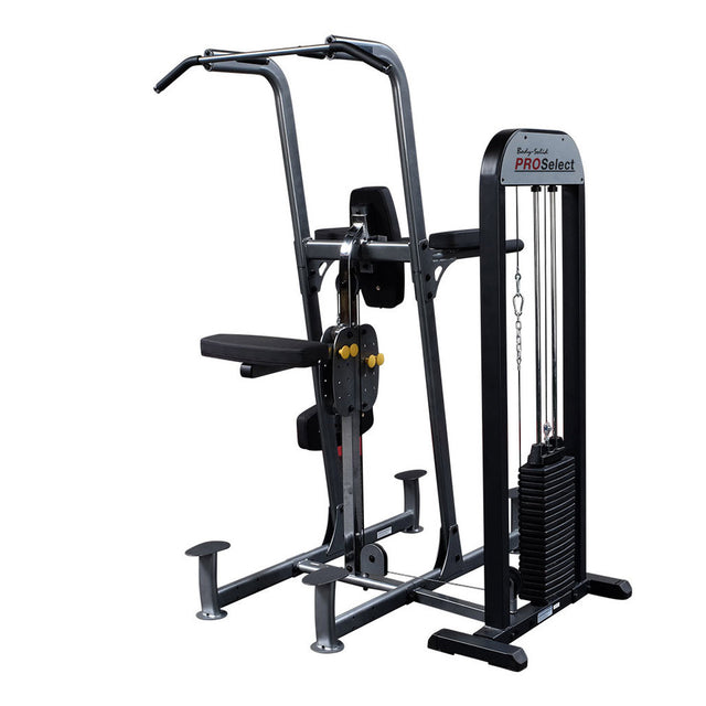 Body Solid FCD-STK Pro Select Weight Assist Chin-Up Dip Body Solid Home Gym, Small; Single stack or a-frame double stack (functional trainer). 5 functions or less FCD-STK-DSCF7911-Cutout_newlogo_V2__93610.1735662094_4b1c12e7-8eb3-4222-ba10-04b8f64171f4