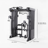Inspire Series FT2 PRO Smith Functional Trainer Inspire Home Gym, labor intensive installation FT2-PRO_DIMENSIONS_1200x1200_1_1_itytwp_e946fdc2-e2f4-4ffd-8cec-900dbfcb78aa