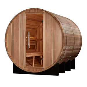 Golden Designs "Klosters" 6 Person Barrel Traditional Sauna - Pacific Cedar