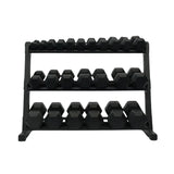 Gronk Fitness 5-50 lb Rubber Hex Dumbbell Set with 3-Tier Rack Gronk Fitness Dumbbells Gronk_Fitness_DB_Rack-_8_12lb_Kit_1080x_720x_937bab08-c35b-4bdb-8130-094249ee7f53