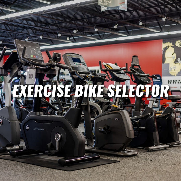 Exercise Bikes in a Fitness Equipment Retail Store "Exercise Bike Selector"
