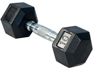 Hex Rubber Dumbbells