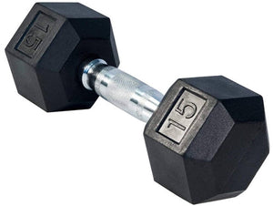 Hex Rubber Dumbbells