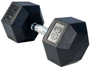 Hex Rubber Dumbbells