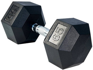 Hex Rubber Dumbbells