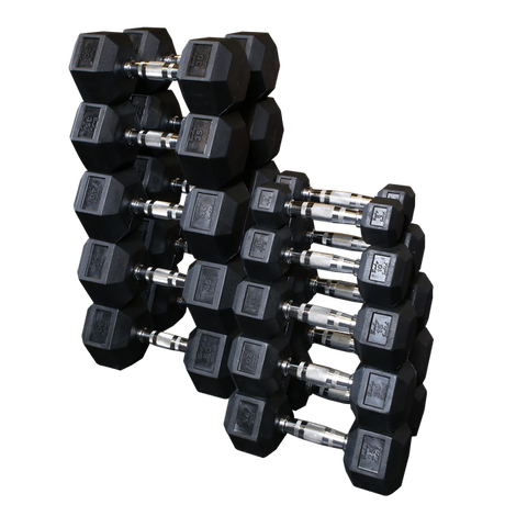 Body-Solid Rubber Hex Dumbbells (SDRS550)