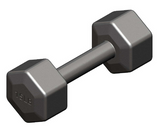 Gronk Cast Hex Dumbbell - Black