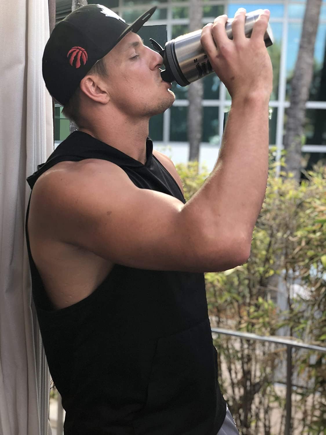 Ice Shaker w/ G&G Logo and Black Bands, 26oz G&G Fitness Equipment Miscellaneous, specialized equipment mats, ice shaker, wipes, lube-n-walk, chalk gronkfitness_g-g-26oz-black-ice-shaker-black-bands-w-g-g-logo_view-2