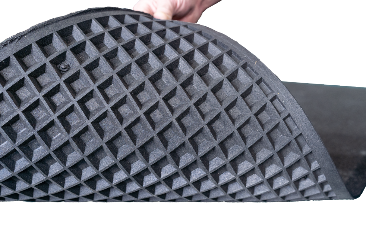 Guardian Shok-Lok 4' x 6' Interlocking Rubber Tile - Final Stock Guardian Mats; padded exercise and aerobic mats guardian_shoklok_installed_1