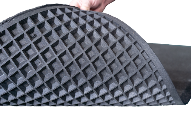 Guardian Shok-Lok 4' x 6' Interlocking Rubber Tile - Final Stock Guardian Mats; padded exercise and aerobic mats guardian_shoklok_installed_1