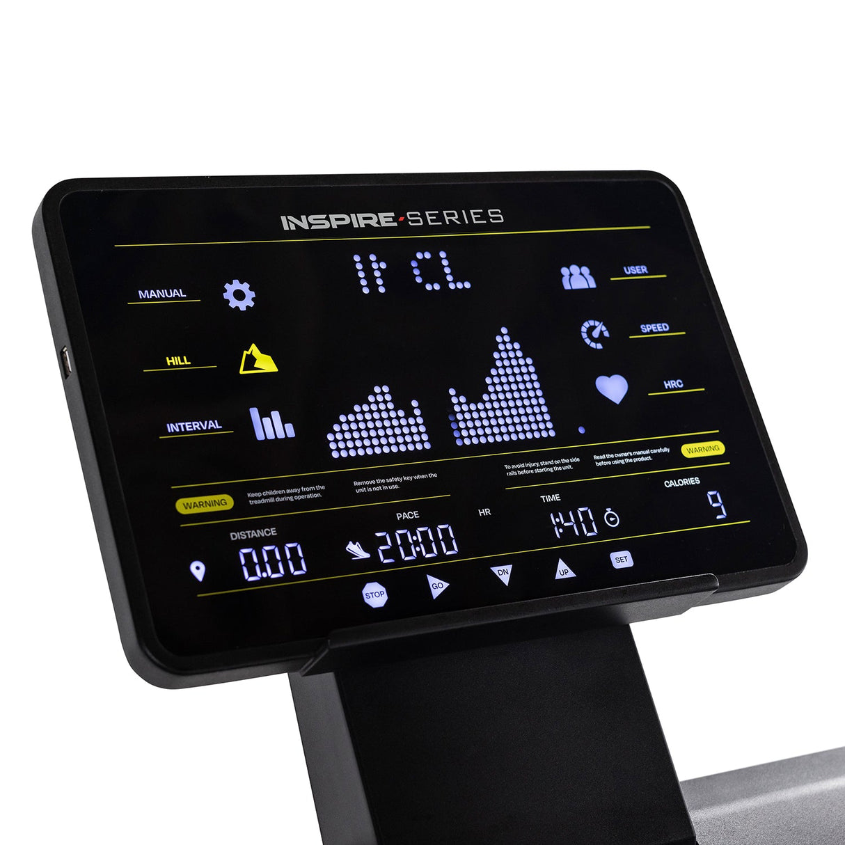 Inspire T7 Treadmill with 15 Inch LED Display Inspire Treadmill; Residentail Commercial Frame over 350lbs inspire_t7-treadmill-110v-with-15inch-led-display_view-5_b44293bc-67f1-4b20-827e-a6ee6c16724c