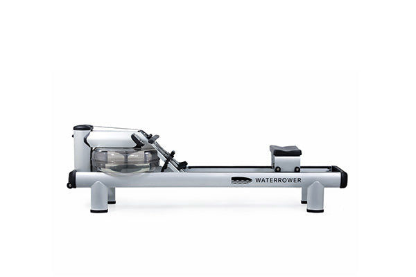 WaterRower M1 HiRise side view in silver
