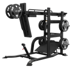 Nautilus Leverage Pendulum Squat — loaded with plates