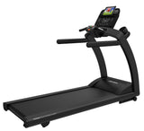 Life Fitness Run CX treadmill with a tablet in the console device holder