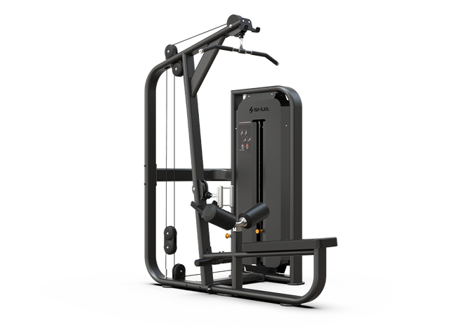 Shua G6892 Lat Pulldown/Row selectorized machine, studio render 1 of 4