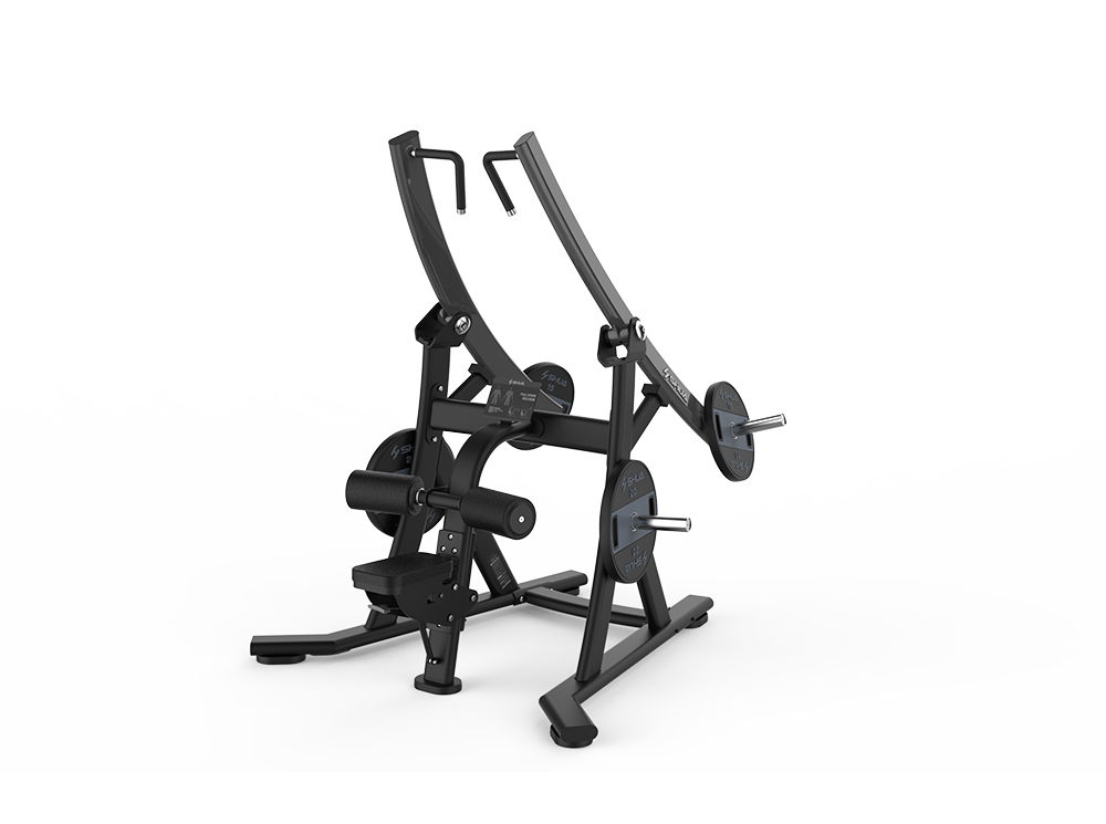 Shua G6903 Iso-Lateral Lat Pulldown plate loaded machine, studio render 1 of 3