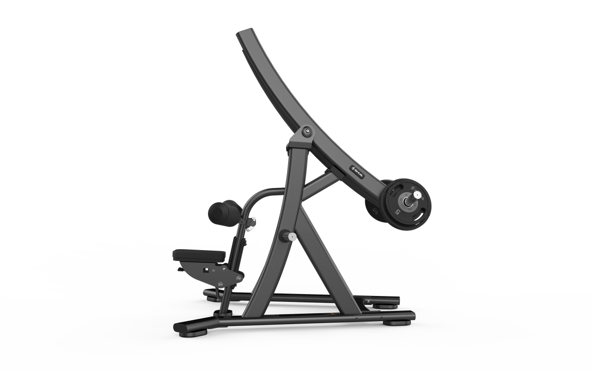 Shua G6903 Iso-Lateral Lat Pulldown plate loaded machine, studio render 2 of 3