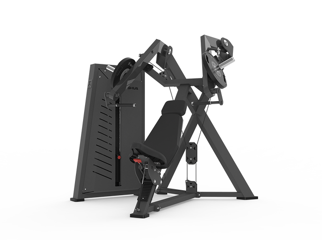 Shua G7701 Hybrid Chest Press selectorized machine, studio render 1 of 2