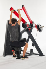 Shua G7703 Hybrid Lat Pulldown selectorized machine, studio render 4 of 5