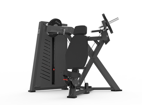 Shua G7705 Hybrid Shoulder Press selectorized machine, studio render 1 of 2