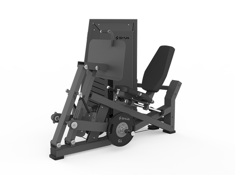 Shua G7707 Hybrid Leg Press selectorized machine, studio render 1 of 2