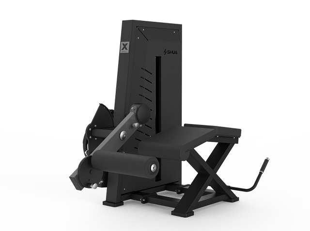 Shua G7709 Hybrid Prone Leg Curl selectorized machine, studio render 1 of 2