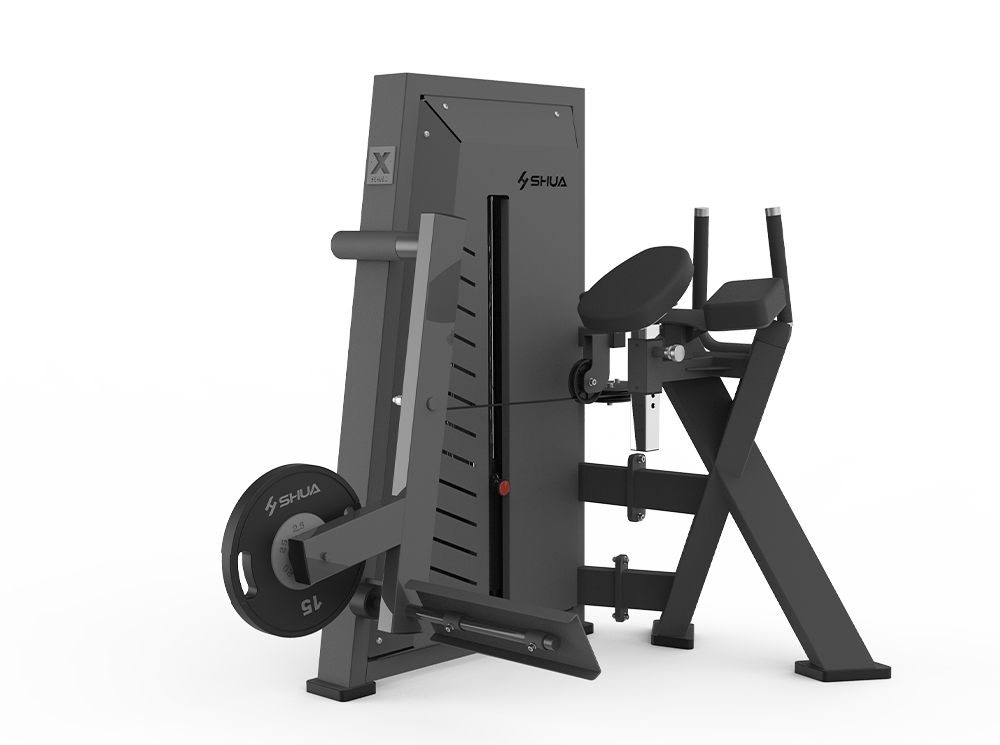 Shua G7710 Hybrid Rear Kick selectorized machine, studio render 1 of 2