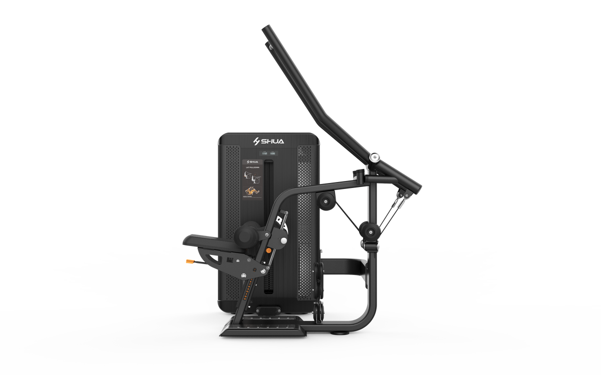 Shua G8803 Lat Pulldown selectorized machine, studio render 4 of 4