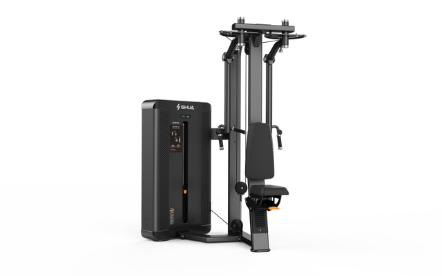 Shua G8810 Pec Fly/Rear Delt selectorized machine, studio render 1 of 3