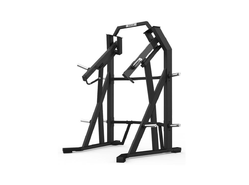 Shua G8911 Ground Base Jammer plate loaded machine, studio render 1 of 2