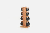 Nohrd - SwingBells Tower Oak NOHrD Dumbell racks, power block stand, plate and bar storage, kettlebell racks, ball racks swing-oak