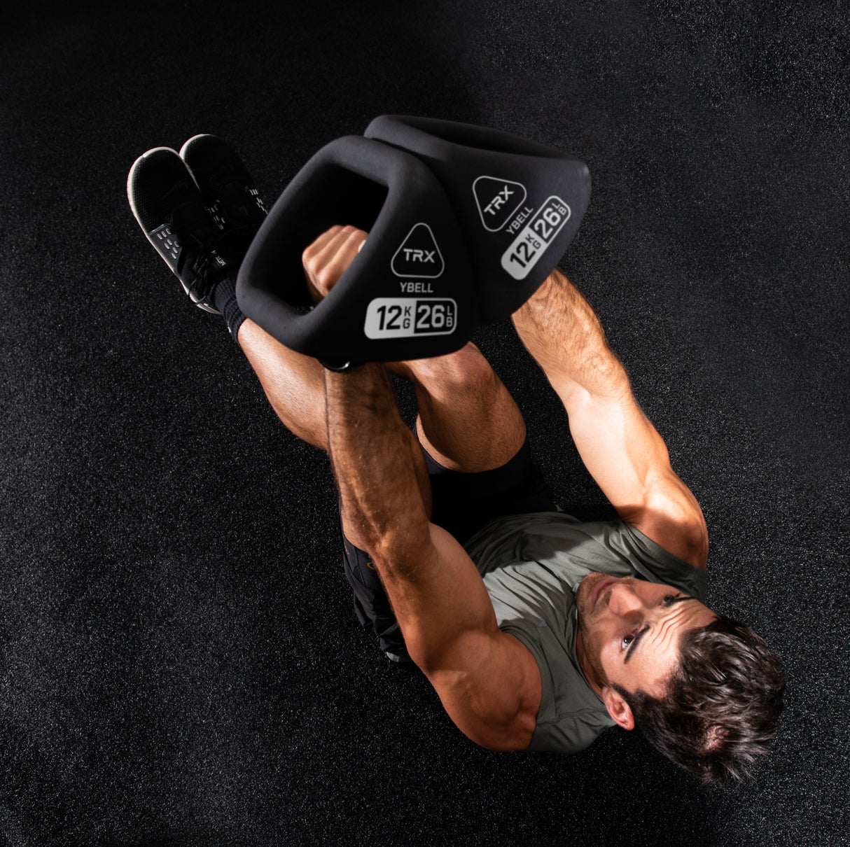 TRX YBell Arc Series 3-in-1 Kettlebell, Dumbbell and Push Up Bar Workout Equipment | 2.4 LBS