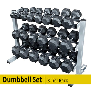 Home Dumbbell full set 10 pairs with rack